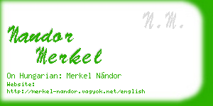 nandor merkel business card